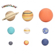 VBESTLIFE Solar System Model PVC Cute 9 Planets Figure for Kids Education Space Toy