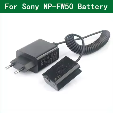 AC-PW20 DC Coupler NP-FW50 Dummy Battery USB-C Type-C Cable for Sony Cameras DSC-RX10M4 DSC-RX10M3 D