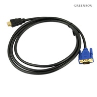 Greenbox 6Ft 1.8M VGA HDMI-compatible Gold Male To VGA HD-15 Male Cable 1080P HDMI-compatible-VGA M/