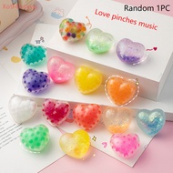 XOYU Love Bead Stress Balls TPR Stress Relief Squeeze Toy Kneading Prop Mini Squishy Toys For Kids Heart Shaped Bead Stress Balls SG