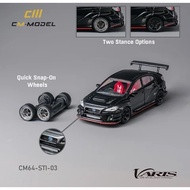 CM MODEL CM64-STI-03 Subaru WRX STI Varis Modified with Extra Wheel Set Black