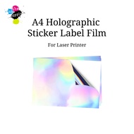 A4 Holographic PET Vinyl Label Sticker for Laser Printers – Sticky & Durable