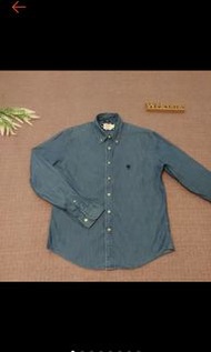 美國精品 BROOKS BROTHERS Logo繡 型男必備 男長袖 經典 牛仔襯衫 九成新