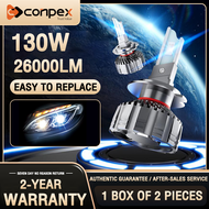 1คู่ CONPEX M8 PRO 130W 26000LM  2pcs เสียบปลั๊กและเล่น หลอดไฟหน้ารถยนต์ หลอดไฟหน้า led h4 9005/9006