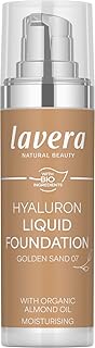 lavera Hyaluronic Liquid Foundation - Golden Sand 07 - Even Complexion - Radiant Velvety Finish - No