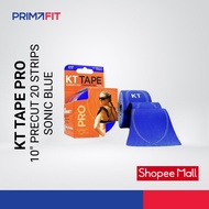 Kt Tape Pro 10" Precut 20 Strips Sonic Blue