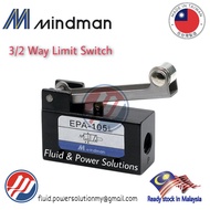 Mindman EPA-105 3/2 Way Limit Switch Valve "Made in Taiwan" Port size: 1/8" , Mindman Mechanical Han