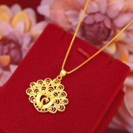 Emas 916 original lelong  jewellery gold plated indian jewellery pendant necklace women korean style gold 916 original malaysia  kalung emas 916 emas korea cop 916 rantai emas 916 original lelong rantai emas korea birthday gift for women