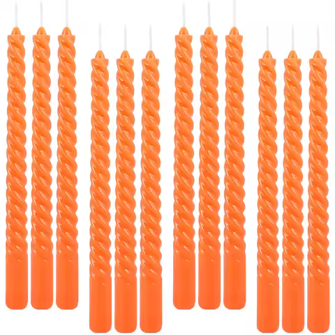 12 pieces of 10-inch spiral rod wax, festival candles, celebration activities, burning time of more 