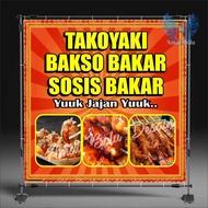 Print Custom Banners TAKOYAKI & FROZEN FOOD BAKAR I & Quality Outdoor Indoor