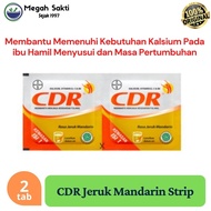 CDR Strip 2 Tablet - Suplemen Kalsium Rasa Jeruk Mandarin Bayer
