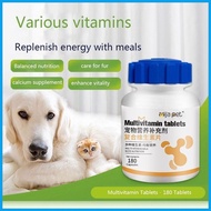 ⭐ 180pcs Pet Dog Supplement Cat Vitamin Multivitamin Probiotics Beauty Hair Bulu Bone Calcium  Vita