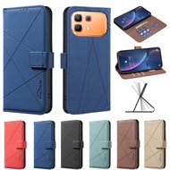 Lines Embossing Wallet Phone Case For Infinix Note 60 Pro 50 40 Pro+ Flip Cover With Card Holder