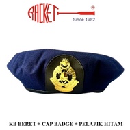 Fire Cadet Beret With Cap Badge & Black Liner or Fire Cadet Beret Ready to Install With Badge & Blac