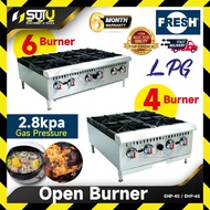 FRESH EHP4S / EHP6S 4 / 6 Open Burner with Frame 2.8kPa (LPG Gas)