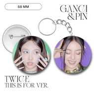 GANTUNGAN TWICE PIN THIS IS FOR 58MMKeychain KPOP IDOL KEYCHAIN UNOFFICIAL MOMO DAHYUN TZUYU