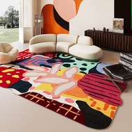 [New Product] Special-Shaped Carpet Living Room Colorful Dopamine Style Carpet Art Style Indoor Room