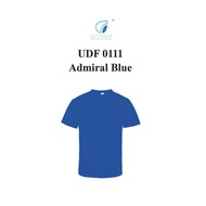 SUNBEAR.com.my Ultifresh UDF0111 Admiral Blue Crew Neck T-Shirt Unisex Dri-Fit Microfiber Eyelet Jer