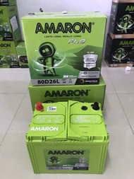 AMARON แบตเตอรี่รุ่น 80d26L รับประกัน 2ปี ขนาดกว้าง18 ยาว26สูง23 เซนติเมตร