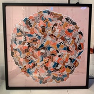 ภาพรวมของท้าทายระดับผู้ใหญ่ Galison 299 แมวและหนึ่งในสุนัข รูปภาพกรอบภาพระดับไฮเอนด์ ความรักการรักษา