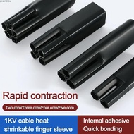 JUNMPER2R Heat Shrink Wrap Tube, Waterproof Black Insulation Sleeve, 2/3/4/5/Core With Glue Wiring P