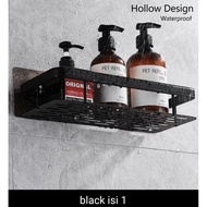 CN black Gold Aluminum Bathroom Hanging Shelf toilet Wall Shelf Bathroom organizer Shelf