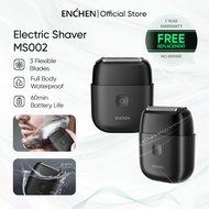 Enchen MS002 Mesin Cukur Janggut Electric Shaver 100% Waterproof 3 Flexible Blades Compact Foil Shav