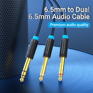 VENTION Audio Splitter Cable 6.35mm TRS Male to 2x 6.35mm Male Metal - BAT