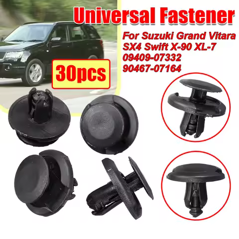 7mm 30pcs Car Fender Rivet Fastener Clips B25 For Suzuki Swift Sport SX4 Swift X-90 XL-7 Scorss 0940