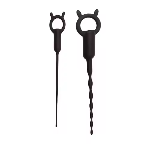 Silicone Vibrating Urethral Sound Electric Prostate Massager Soft Flexible Beaded Design for Intense