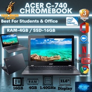 Acer Chromebook 11 C740 - 11.6 inches - 4 GB RAM - Intel CPU - 16GB storage - Chrome OS (Refurbished