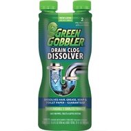 Green Gobbler Drain Clog Dissolver 458ml - Dissolves Hair Soap Toilet Paper Grease & Flushable Perso