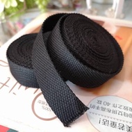 1 inch 90cm 1pcs Fabric Line Cotton Black Spun Cable Bag Strap Size 1 x (Width 25 Mm Cut To Length 9