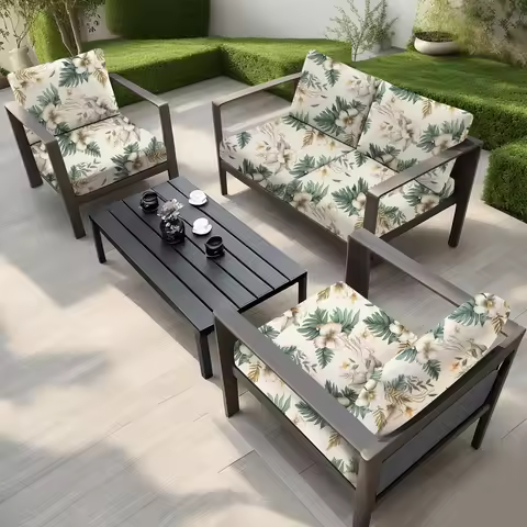 1pc Outdoor Sofa Cushion Cover, Floral Elasticity Sofa Covers for Patio, Backyard, Garden, Poolside