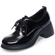 2 inch Elegant Black Heels For Women and Comfortable Leather Student High heels