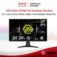 MSI MAG 275QF E2 Gaming Monitor | 27" | 0.5ms (GTG) | 180Hz | 2560 x 1440 (WQHD) | Rapid IPS | HDMI 