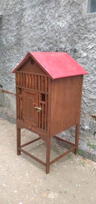 Kandang ayam bangkok dari kayu ukuran 65X35X135