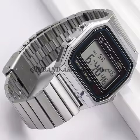 for Casio F-91W F105 F108 A158W A168 AE1200 AE1300 Ultra-thin Metal Bracelet 18/20mm Stainless Steel