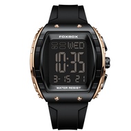 นาฬิกาควอตซ์ LIGE ผู้ชายแฟชั่น FOXBOX Series สัปดาห์และปฏิทินส่องสว่างกันน้ำและกันกระแทกนาฬิกาดิจิตอ