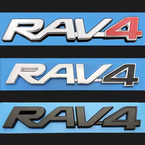 RAV4 Emblem Car trunk suitcase sticker RAV4 car logo is suitable for Toyota RAV4 car Decoration refi