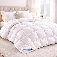 Serenity 700 Fill Power White Goose Down European Comforter - Hypoallergenic Fluffy, Lightweight Bla