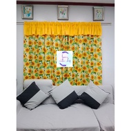 sunflower single panel window curtain 60x72 inches