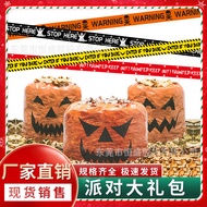 Halloween Scene Decoration Layout Props Warning Tape Isolation Tape Pumpkin Tape Decorative Props