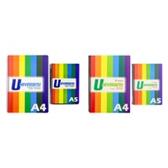STANDARD Multi-Subject University Notebook (3/5 Subjects) - A4 & A5 - 70GSM 100 Sheets - Study Organ