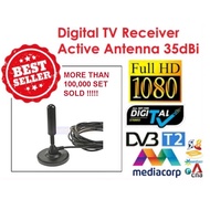 1.5m USB DVB T2 HIGH GAIN 35dBi DIGITAL MEGASAT ANTENNA DUAL SIGNAL BOOSTER TV RECEIVER BUILT IN