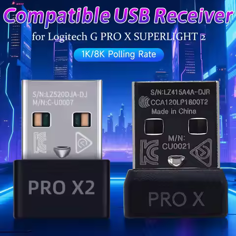 USB Receiver For Logitech G PRO X SUPERLIGHT 2 Mouse 1K / 8K Wireless Dongle USB Dongle Replacement