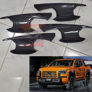 เบ้ากันรอย มือจับ รถ 4 ประตู ALL NEW TRITON 23 24 25 ตัวล่าสุด สีแคปล่า ดำด้าน ดำเงา เบ้า มือ รถ 4 ป