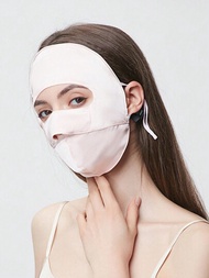 1款男女通用冰絲全臉口罩,防曬透氣,適合於醫療和藝術治療