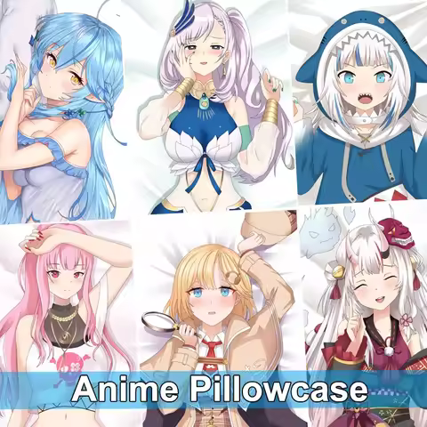 Hololive Vtuber Dakimakura Cover Anime Pillow Case Otaku Hugging Body Cushion Nakiri Ayame Minato Aq