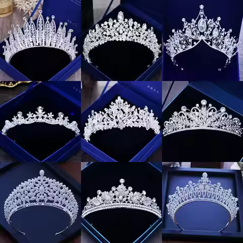Diverse Silver Gold Color Crystal Crowns Bride tiara Fashion Queen For Wedding Crown Headpiece Weddi